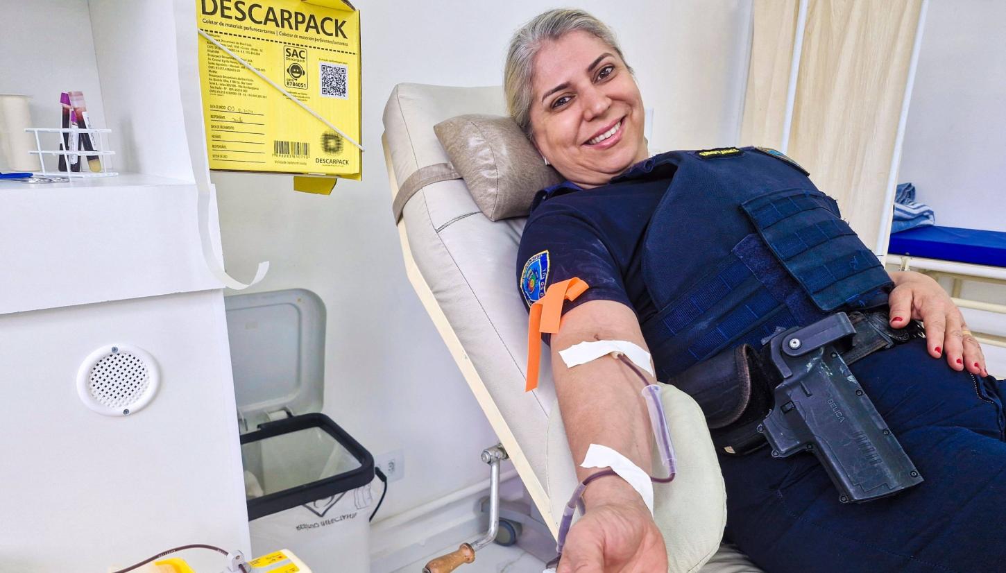 GCM de São Caetano inicia a Campanha Sangue Azul Marinho a favor da doação de sangue