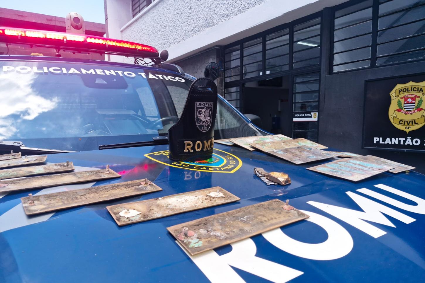 Guarda Civil Municipal de São Caetano prende homem por furto de placas de bronze de cemitério no Bairro Santa Paula