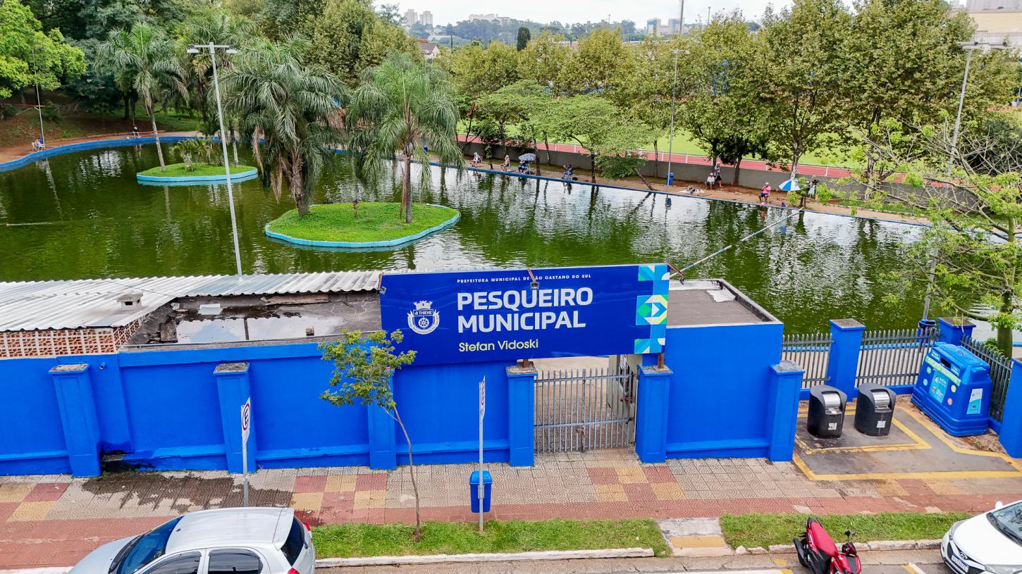 Programa São Caetano Cidade Linda leva revitalização ao Pesqueiro Municipal Stefan Vidoski no Bairro São José