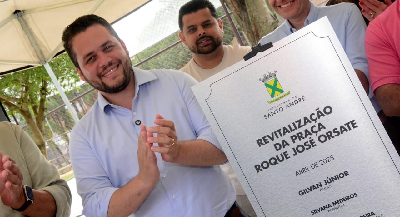 Santo André entrega Praça Roque José Orsate, quarta área verde revitalizada em 2025