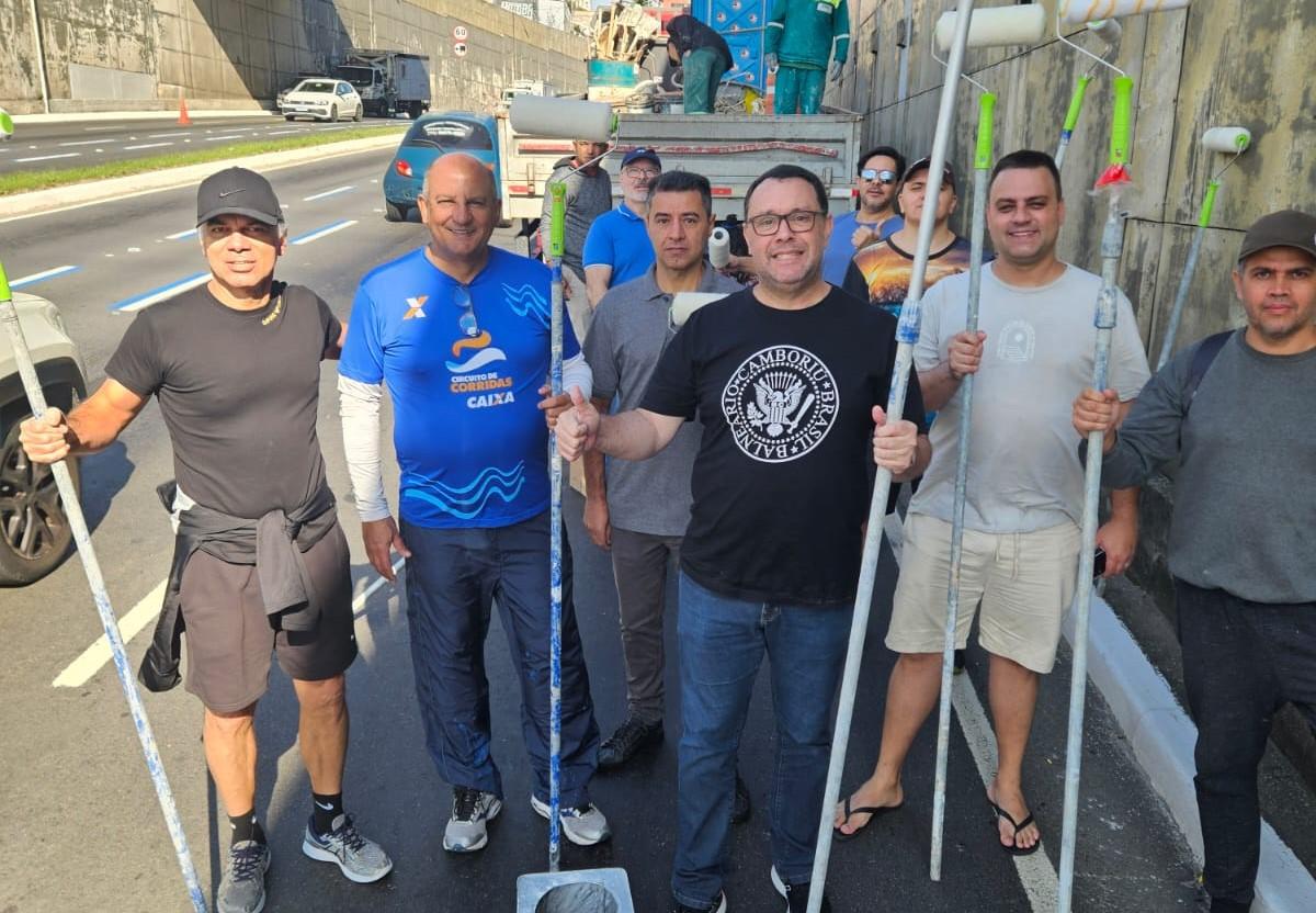 Servidores e secretários municipais realizam força-tarefa voluntária para revitalizar espaços públicos em São Bernardo