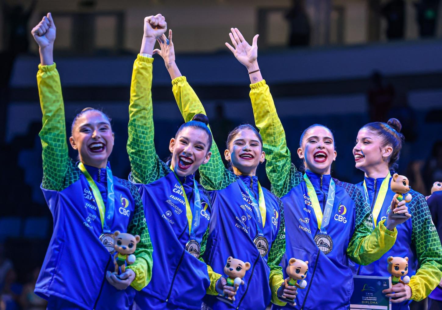 Brasil conquista a primeira medalha da história do conjunto em Mundiais de Ginástica Rítmica