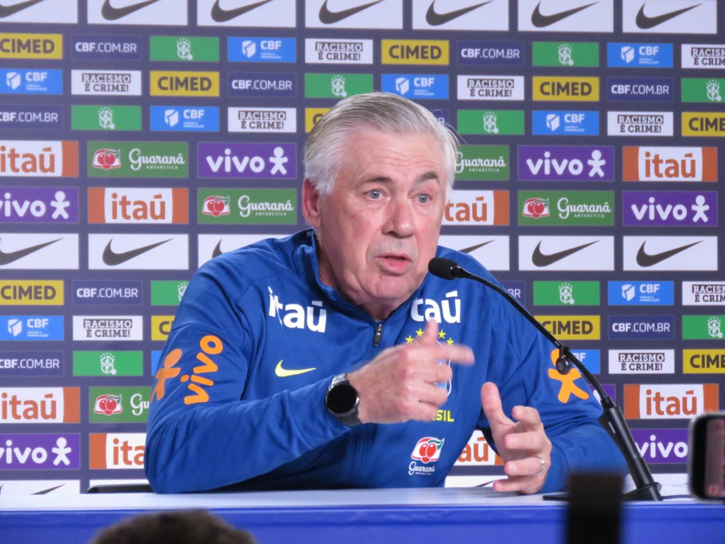 Ancelotti completa 100 dias a frente da seleção brasileira