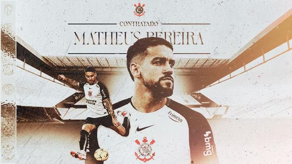 Corinthians oficializa a contratação do meio-campista Matheus Pereira