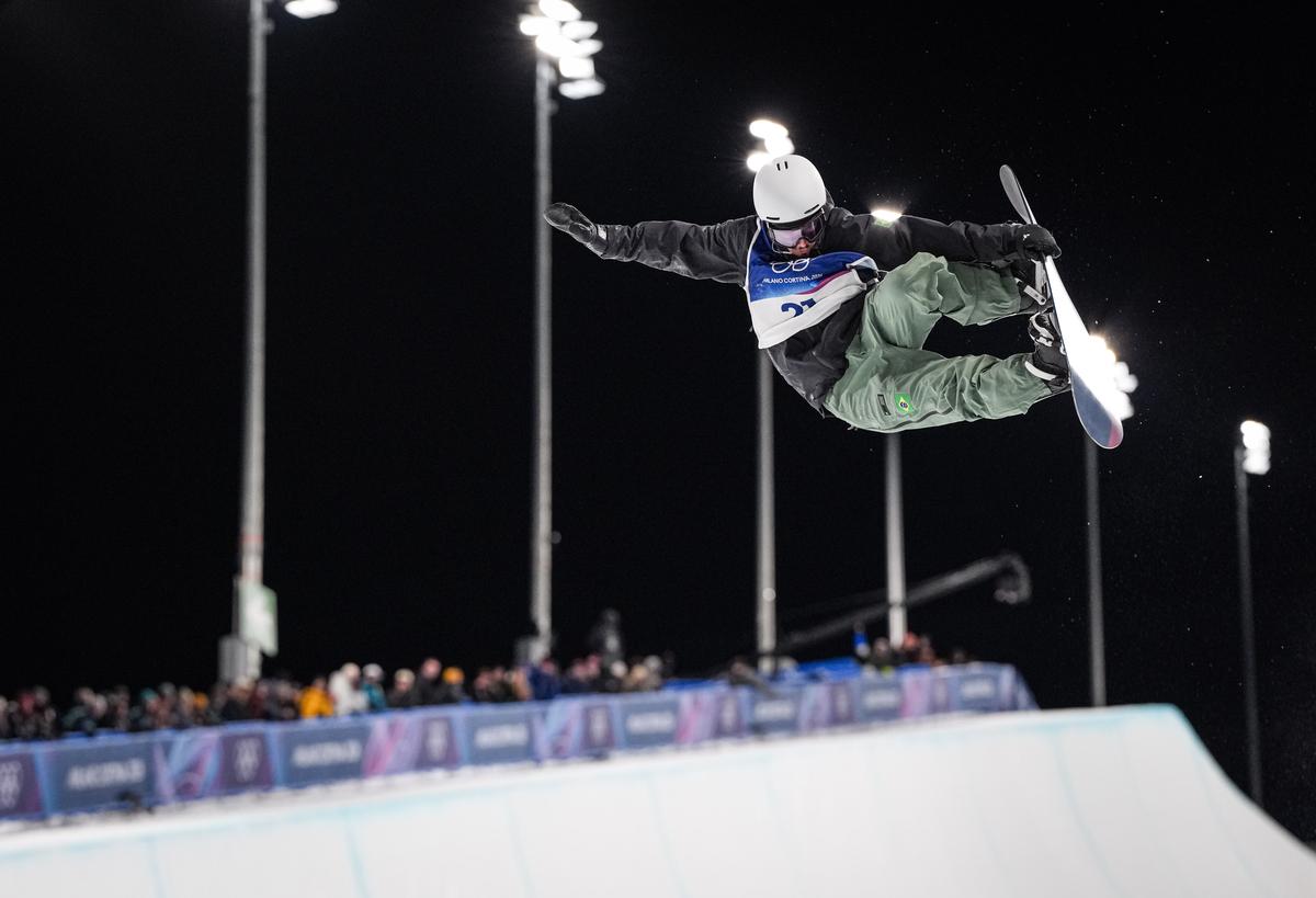 Pat e Augustinho conquistam resultados históricos para o Brasil no snowboard halfpipe em Milão-Cortina 2026