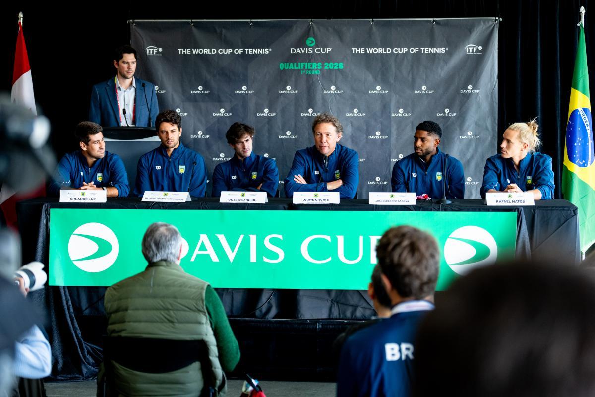 Sorteio define a ordem dos jogos entre Time Brasil BRB e Canadá pela Copa Davis