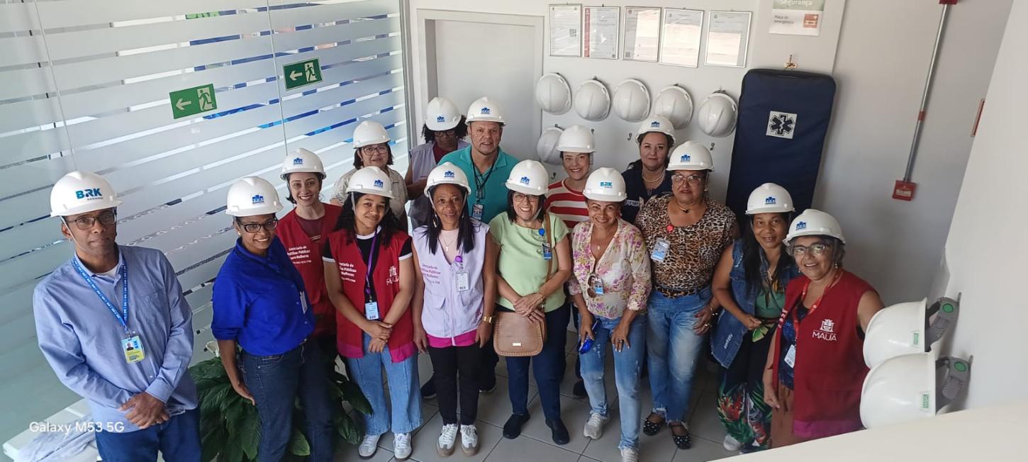 Mauá integra saneamento e políticas para mulheres em visita técnica à ETE municipal