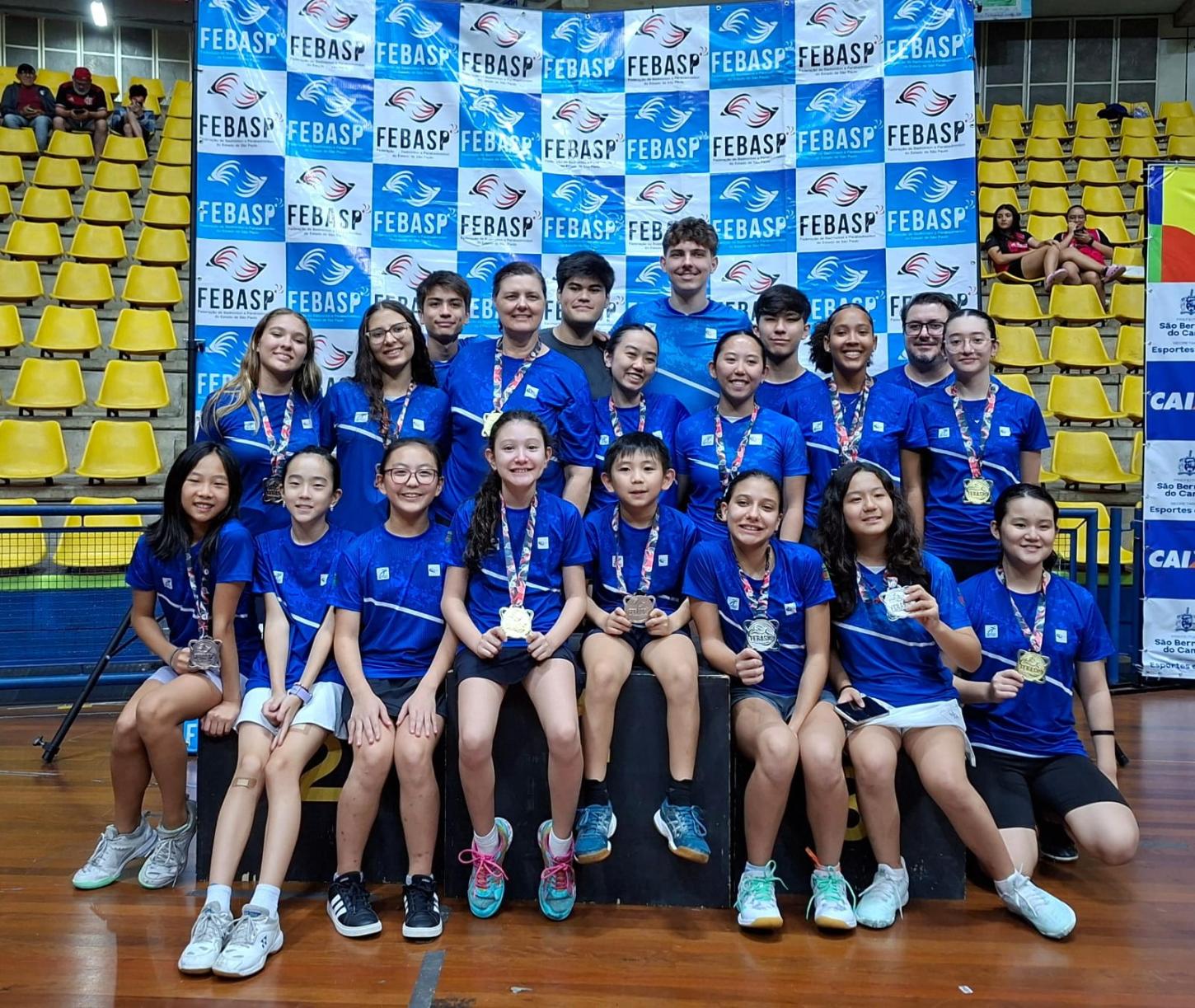 São Caetano brilha na 1ª Etapa Estadual de Badminton, realizada em São Bernardo, e conquista 26 medalhas