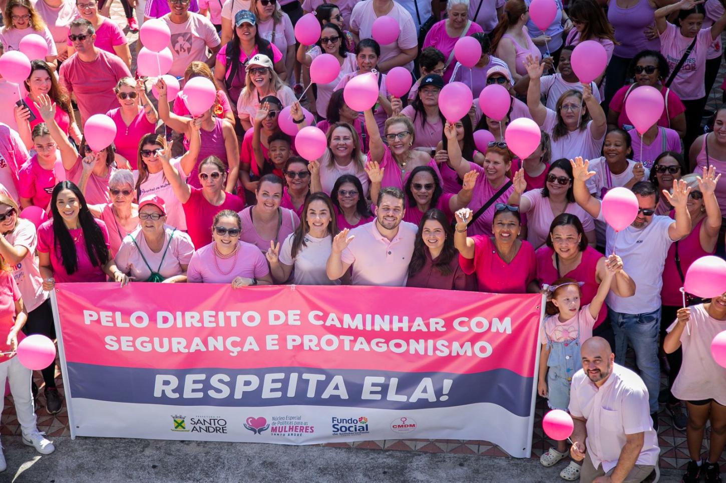 Caminhada das Mulheres mobiliza Santo André e arrecada alimentos para famílias vulneráveis
