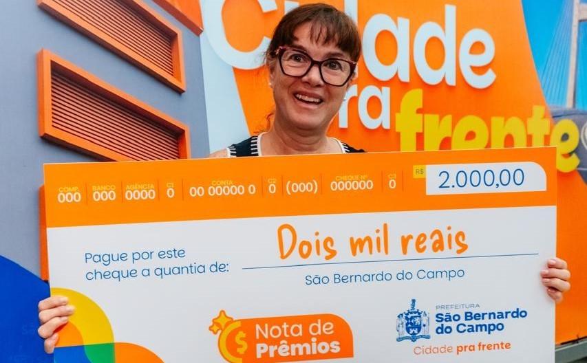 São Bernardo distribui R$ 100 mil em nova edição do programa Nota de Prêmios
