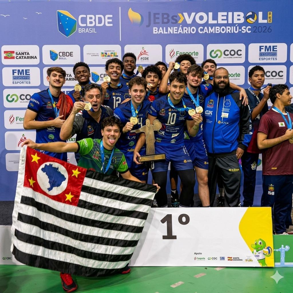 Vôlei Mauá Sub-18 conquista o título da Série Prata nos Jogos Brasileiros Escolares