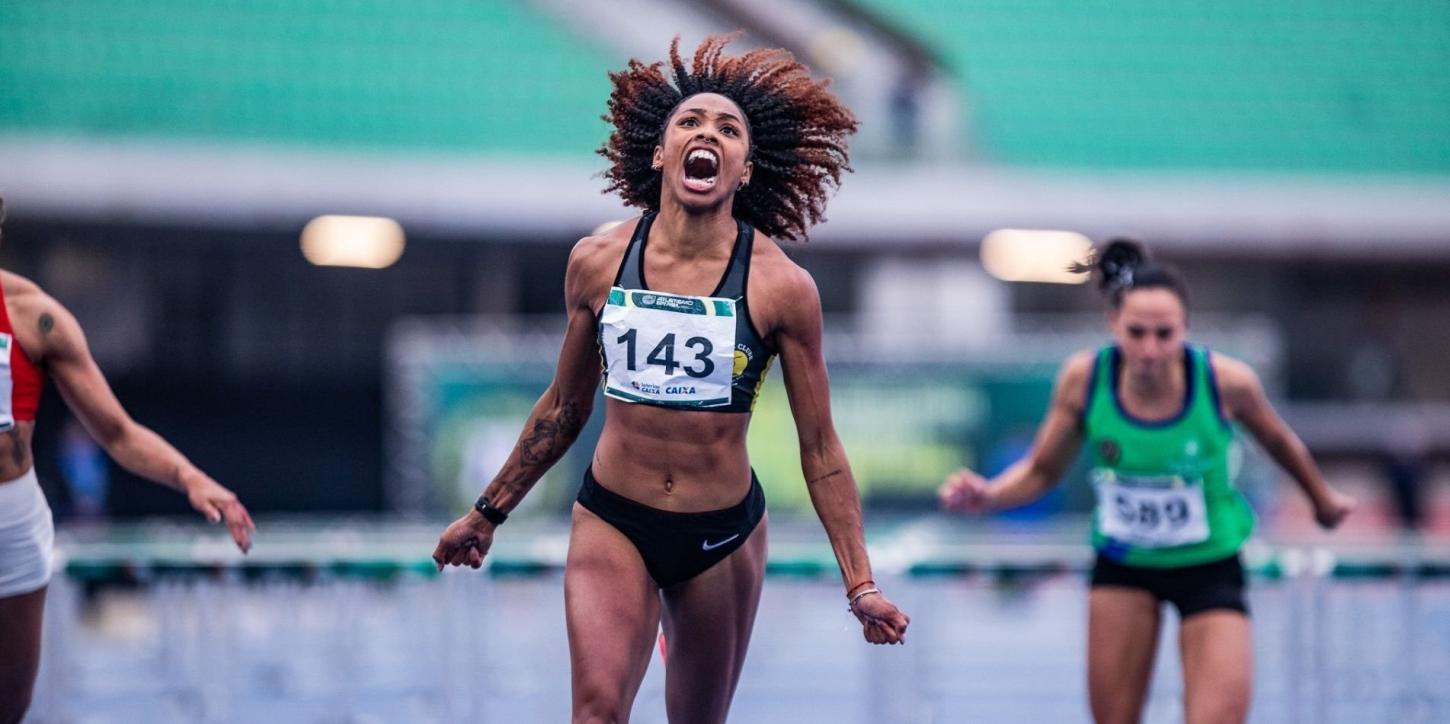 Recordista brasileira, Vitória Sena celebra primeiro título do Troféu Brasil nos 100 metros com barreiras