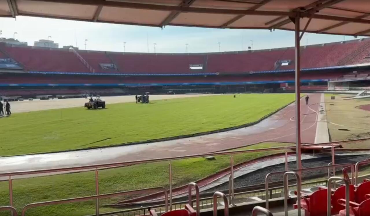 São Paulo inicia troca do gramado do Morumbis após sequência de shows