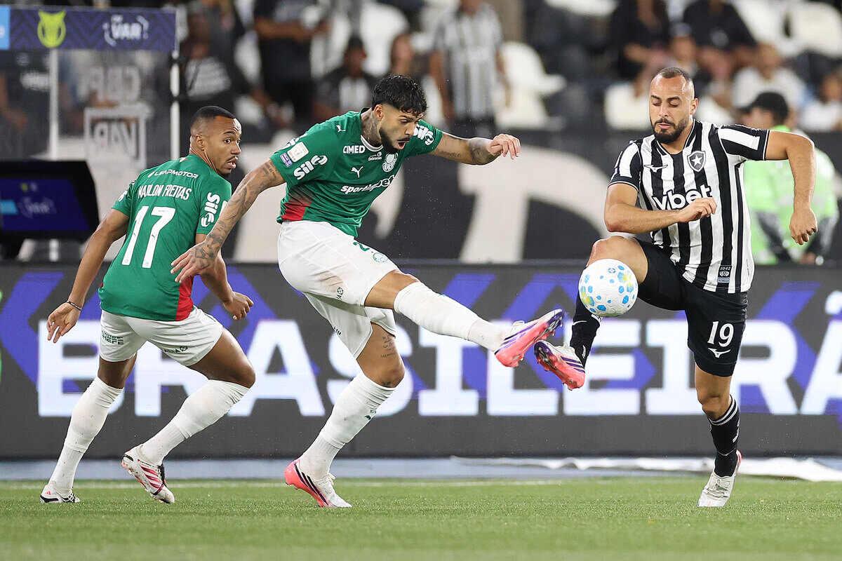Botafogo e Palmeiras empatam sem gols no Nilton Santos em duelo sob os olhares de Ancelotti