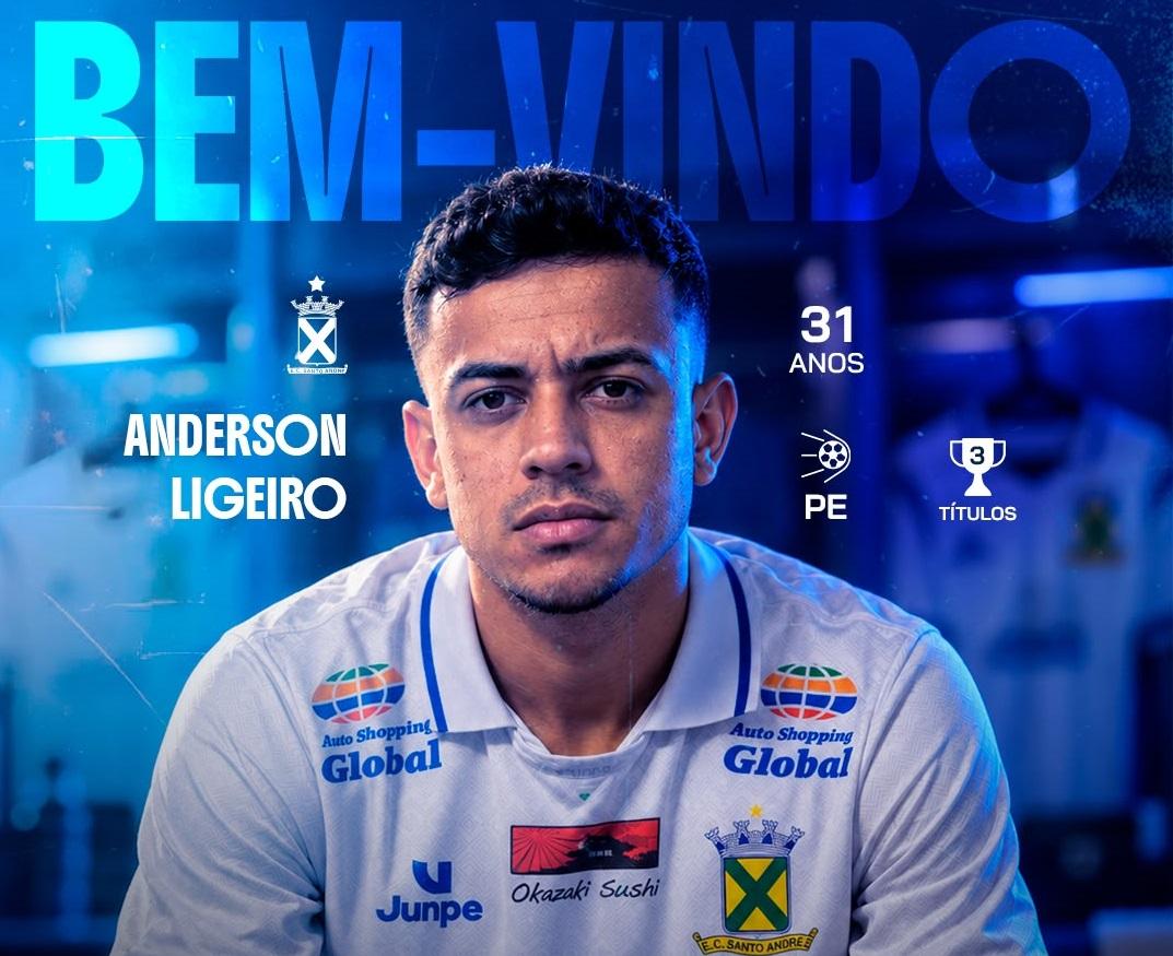 Santo André anuncia retorno de Anderson Ligeiro, campeão da Série A2 e da Copa Paulista pelo clube