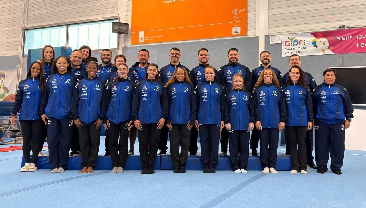 Seleções Brasileiras de Ginástica Artística encerram período de aclimatação para o Mundial de Roterdã