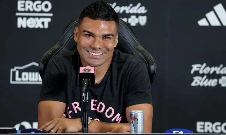 Inter Miami apresenta Casemiro, que exalta Messi e comenta queda do Brasil na Copa do Mundo