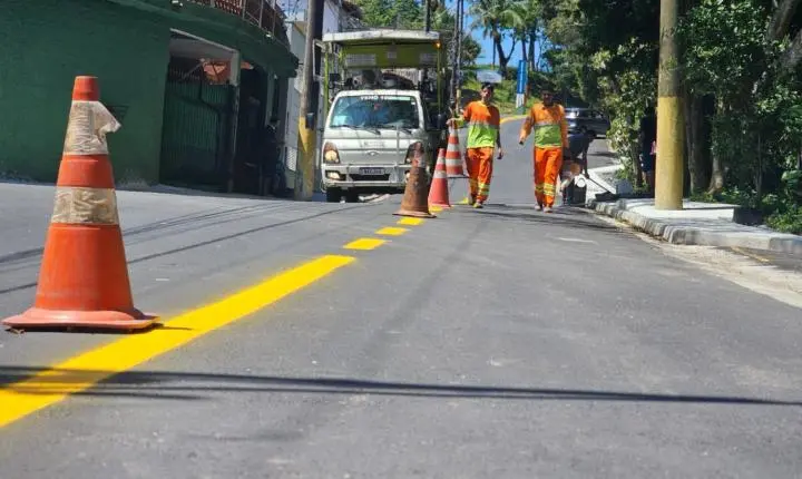Prefeitura de Ribeirão Pires conclui sinalização viária no Jardim Mirante