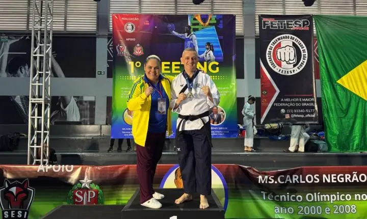Professor de Ribeirão Pires conquista ouro no ParaTaekwondo