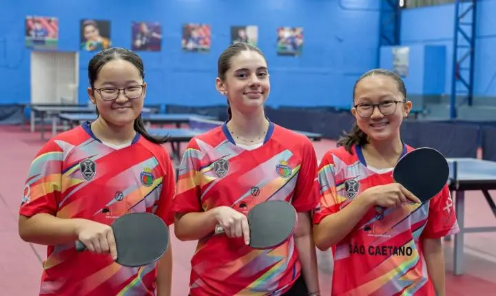São Caetano emplaca trio na seleção brasileira de tênis de mesa sub-15